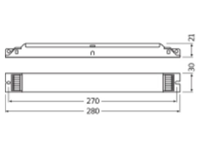 Mazeichnung LEDVANCE OTIDALI90220 700DLT  LED Betriebsgeraet DALI