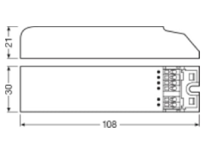 Dimensional drawing LEDVANCE ZIGBEE3 0DALICONVLI Signal converter for lighting control