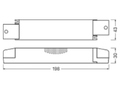Mazeichnung LEDVANCE DR SUP 60 220 240 24 LED Betriebsgeraet
