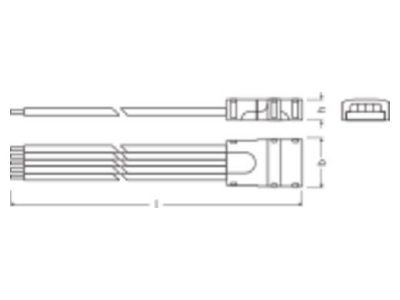 Dimensional drawing LEDVANCE LSAYPFMCP P5 500  VE2  Accessory for light rope LSAYPFMCP P5 500 VE2