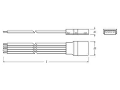 Dimensional drawing LEDVANCE LSAYPFMCPP5500 P  VE2  Accessory for light rope LSAYPFMCPP5500 P VE2