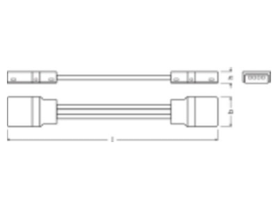 Dimensional drawing LEDVANCE LSAYSUPCSWP350P  VE2  Accessory for light rope LSAYSUPCSWP350P VE2