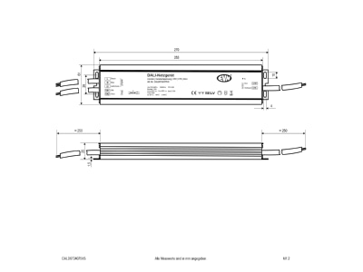 Dimensional drawing EVN DALD6724075VS Controller for luminaires