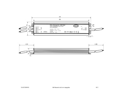 Dimensional drawing EVN DALD6724240VS Controller for luminaires