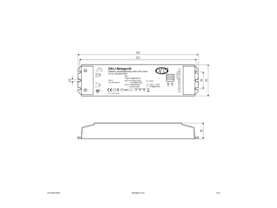 Dimensional drawing EVN DALD824100VS Controller for luminaires