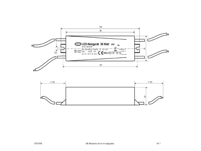 Mazeichnung EVN E6724036 LED Netzgeraet 24V DC