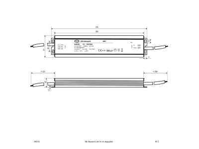 Mazeichnung EVN K48100 LED Netzgeraet 48V DC