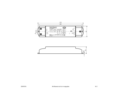 Dimensional drawing EVN ZB24050VS Controller for luminaires