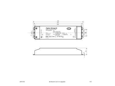 Dimensional drawing EVN ZB24100VS Controller for luminaires