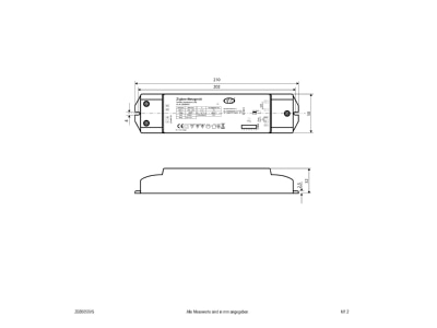 Dimensional drawing EVN ZB35050VS Controller for luminaires