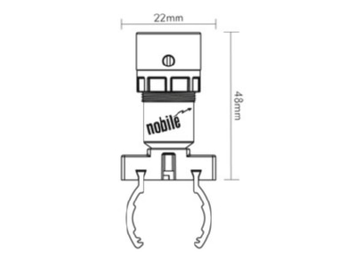 Dimensional drawing Nobile 7500121016 Light sensor for lighting control