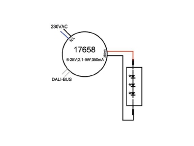 Ma�zeichnung Brumberg 17658010 LED Rundkonverter 350 mA 2 1 9 W