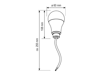 Mazeichnung EVN BF230940 280x65mm LED Baustellenfassung 4000K 230V IP20