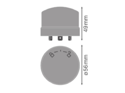 Dimensional drawing LEDVANCE HBSENSOR 87 147 190W High bay luminaire