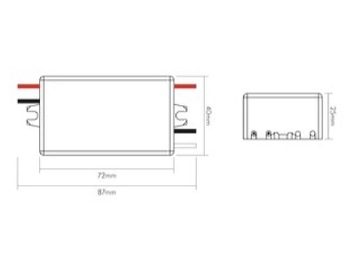 Dimensional drawing Nobile 1820958424 Light control system component