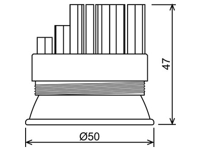 Dimensional drawing Nobile 8058001138 LED module 7W 35V
