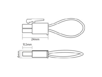 Mazeichnung Nobile 8099720000 Kurzschlussbruecke 2 polig AMP