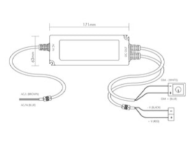 Mazeichnung Nobile 8970409012 LED Betriebsgeraet 12V IP67 dim PWM