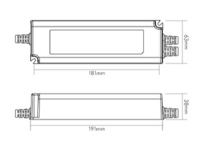 Mazeichnung Nobile 8970501224 LED Betriebsgeraet 24V IP67 dim PWM