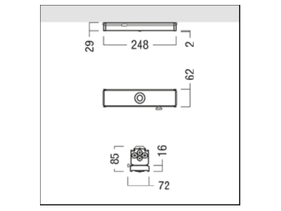 Ma�zeichnung Zumtobel MSENSMCTEC GPWHIP54 Sensor