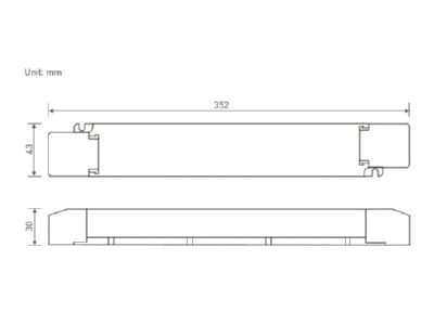 Ma�zeichnung Radium OTDA4078 LED Betriebsgeraet dimmbar  150W 24V