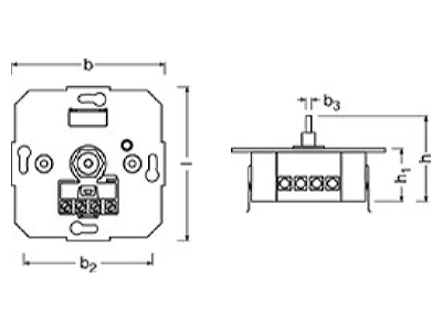 Dimensional drawing Ledvance DIM MCU G2 Control unit for lighting control