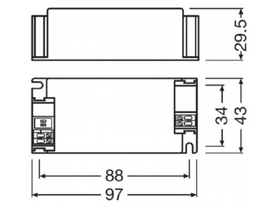 Mazeichnung Ledvance OTFIT30 200240 700CS LED Betriebsgeraet