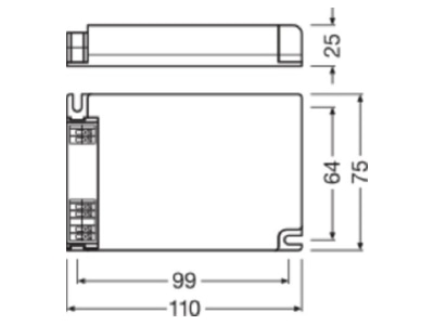 Mazeichnung Ledvance OTiDALI50 220 1A4NFC LED Betriebsgeraet