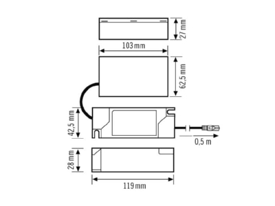 Mazeichnung ESYLUX EQ10127878 Betriebsgeraet