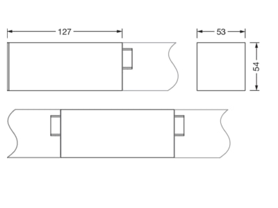 Dimensional drawing Siteco 59MX2AW100WA Light control system component