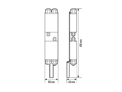 Mazeichnung ESYLUX ALVA BL  EL10521836 DALI Treiber im Gehaeuse ALVA BL EL10521836
