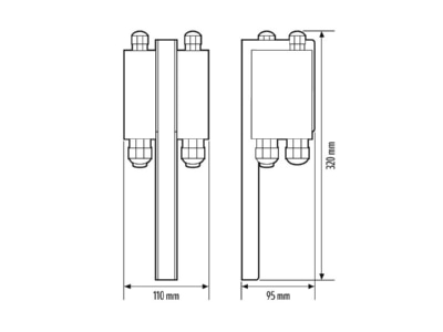 Mazeichnung ESYLUX ALVA BL  EL10521911 DALI Treiber im Gehaeuse ALVA BL EL10521911