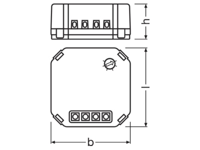 Mazeichnung Osram DALI PCU TW G2 DALI Betriebsgeraet