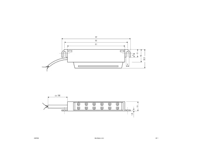 Dimensional drawing EVN AMP 006 Distribution terminal for transformer