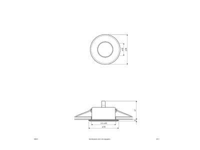 Mazeichnung EVN 655 011 chr NV EB Leuchte 12V 50W GX5 3