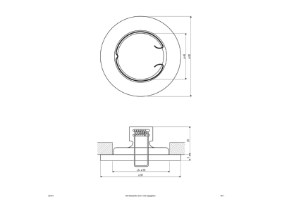 Mazeichnung EVN 523 011 chr EB Leuchte 50W 230V IP20