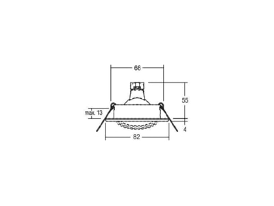 Ma�zeichnung Brumberg 00320703 Einbauleuchte 50W chr mt