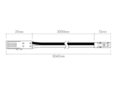 Ma�zeichnung Nobile 8099600008 Verlaengerungsleitung 3m