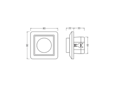 Dimensional drawing Ledvance MCUSELECTDALI 2EXCTW Control unit 