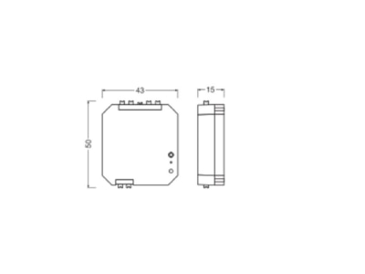 Dimensional drawing Ledvance PUSHBUT COUPLERDALI2 Control unit 