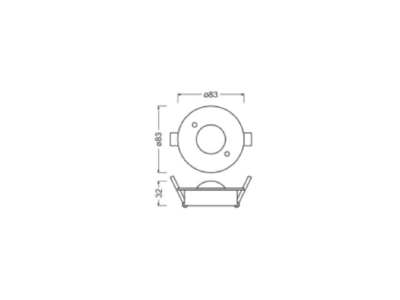Dimensional drawing Ledvance SENSORDALI2LSPD6IRCI Light sensor for lighting control