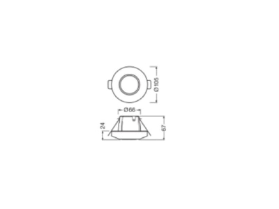 Dimensional drawing Ledvance SENSORDALI2LSPD8IRCI Light sensor for lighting control