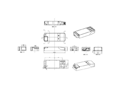 Ma�zeichnung Brumberg 17840010 LED Konverter 800 1050mA schaltbar
