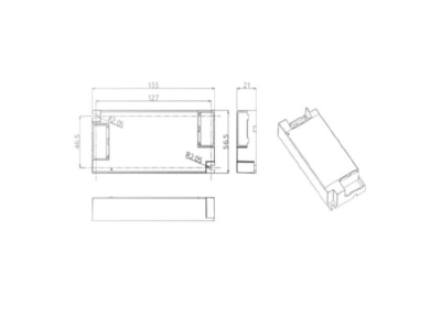 Ma�zeichnung Brumberg 17842010 LED Konverter 500 1050mA TW