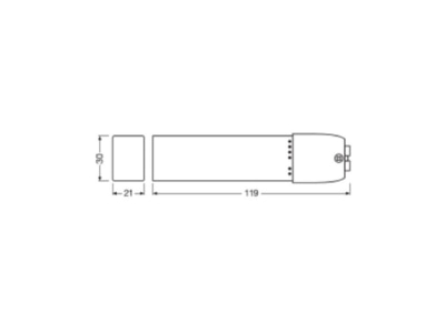 Dimensional drawing Ledvance FLEX CU DALI 2 TW Controller for luminaires