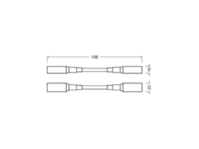 Dimensional drawing Ledvance LS AY AC CSW P2 100P Accessory for light rope