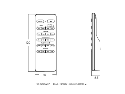 Dimensional drawing Philips Licht LSCS Highb  75677999 Controller unit for lighting control LSCS Highb 75677999