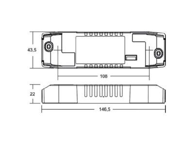 Dimensional drawing Brumberg 17782020 LED driver