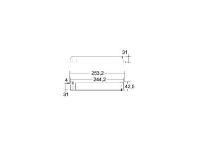 Dimensional drawing Brumberg 17343000 DC power supply