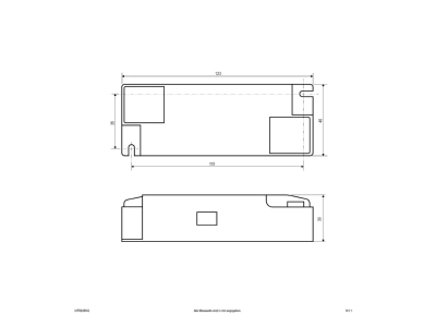 Dimensional drawing EVN URR24SNG LED driver